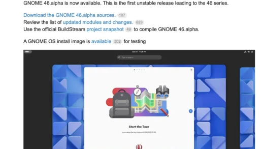 GNOME 46 桌面环境发布首个 Alpha 版本，支持 RDP 远程桌面协议