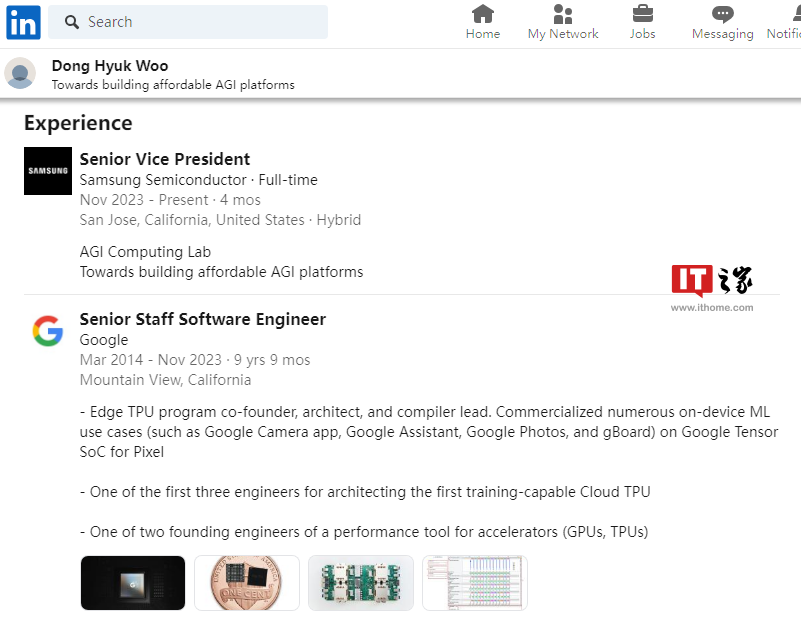 Dong Hyuk Woo 领英页面