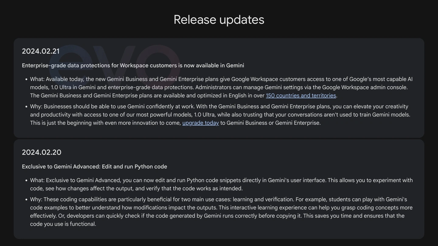 谷歌 Gemini Advanced 更新,可直接在线编辑和运行 Python 代码