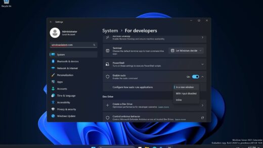 Windows 11 将获得类似macOS或Linux的原生sudo命令