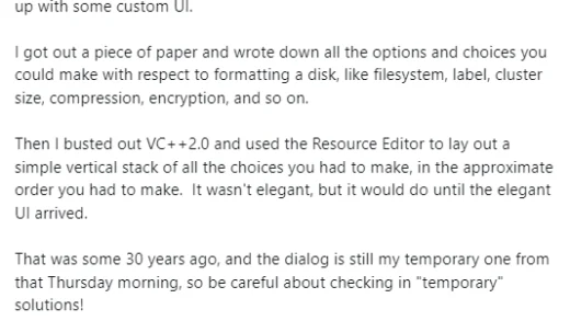 用了 30 年的“临时解决方案”：Windows 格式化对话框背后的故事