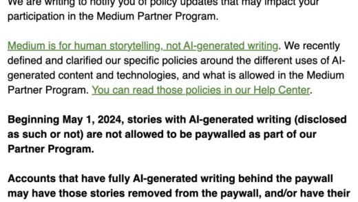 海外写作平台 Medium 5 月起禁止发布完全由 AI 生成的付费类文章