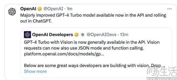 GPT-4 Turbo with Vision现已通过API提供 GPT-4 Turbo with Vision现已通过API提供