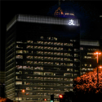 支付宝大楼换上新Logo：无比简洁