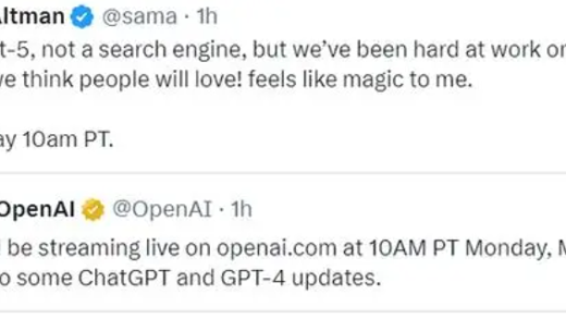 OpenAI 官宣 5 月 13 日直播演示 ChatGPT 更新内容