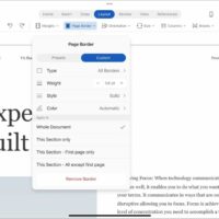 微软邀请测试 iPad 新版 Word：可为文档添加页面边框