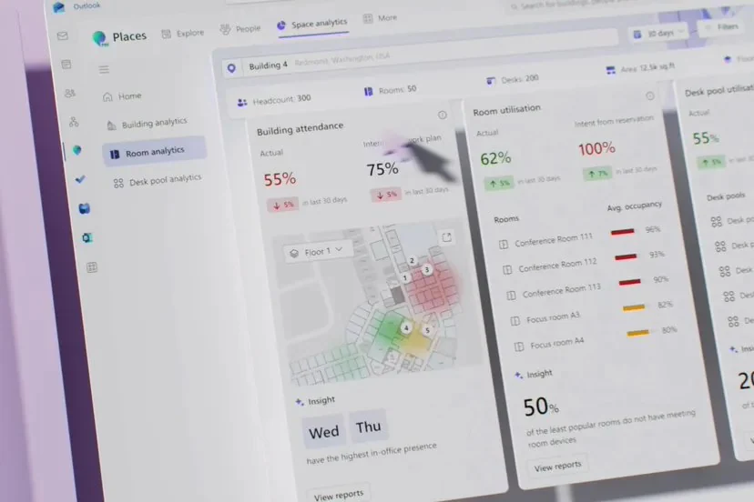 微软推出 Places 应用,AI 助力团队高效利用办公室空间