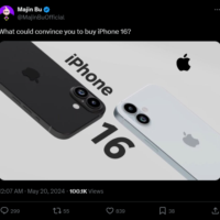 iPhone 16渲染图出炉：竖排双摄 重回iPhone X时代