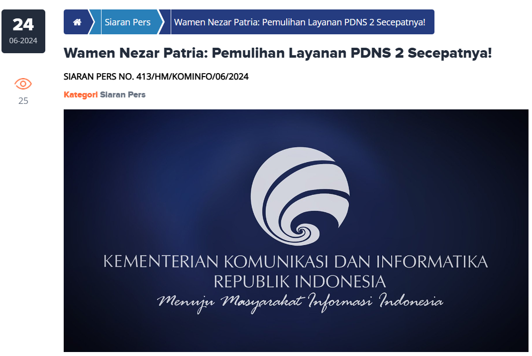 印尼国家数据中心遭黑客入侵,被勒索 1310 亿印度尼西亚盾
