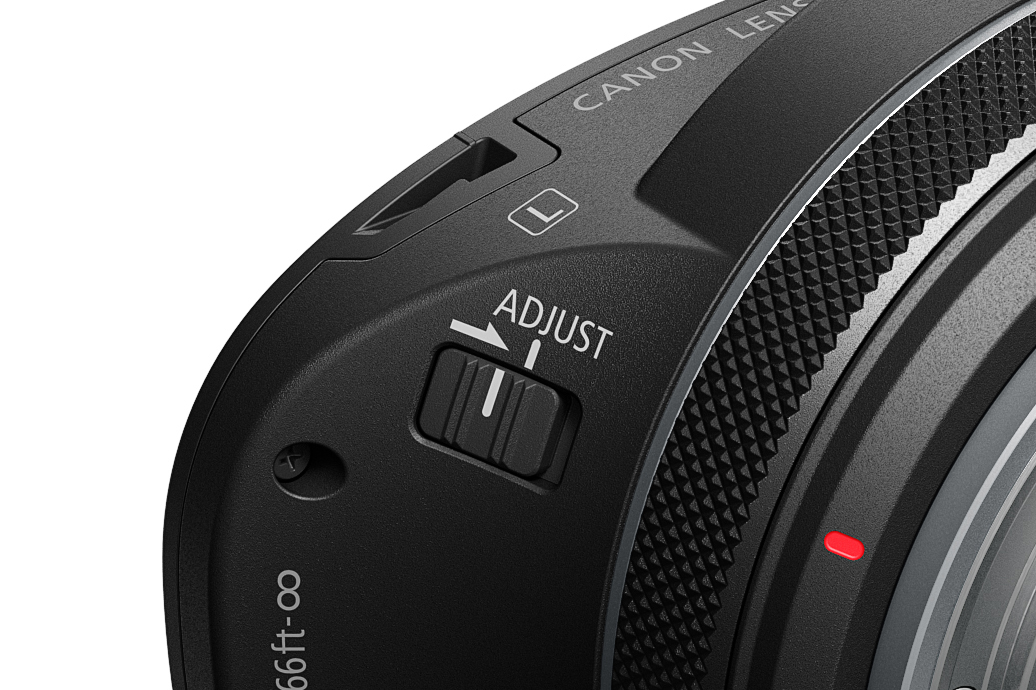 用于 VR 摄影,佳能发布 APS-C 画幅 RF-S 3.9mm F3.5 双鱼眼镜头 左右对焦差调整模式开关和对焦控制环可以调节左右镜头的对焦偏差