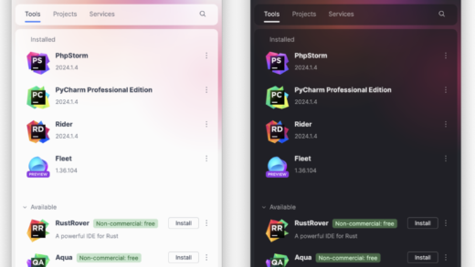 浏览器扩展支持 Gitee，JetBrains Toolbox IDE 工具更新 2.4 版本：界面重新设计