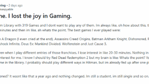 一切都索然无味：你对电子游戏失去兴趣了吗