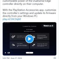 索尼 PC 端 PlayStation 配件应用上线，玩家可自定义 DualSense Edge 手柄