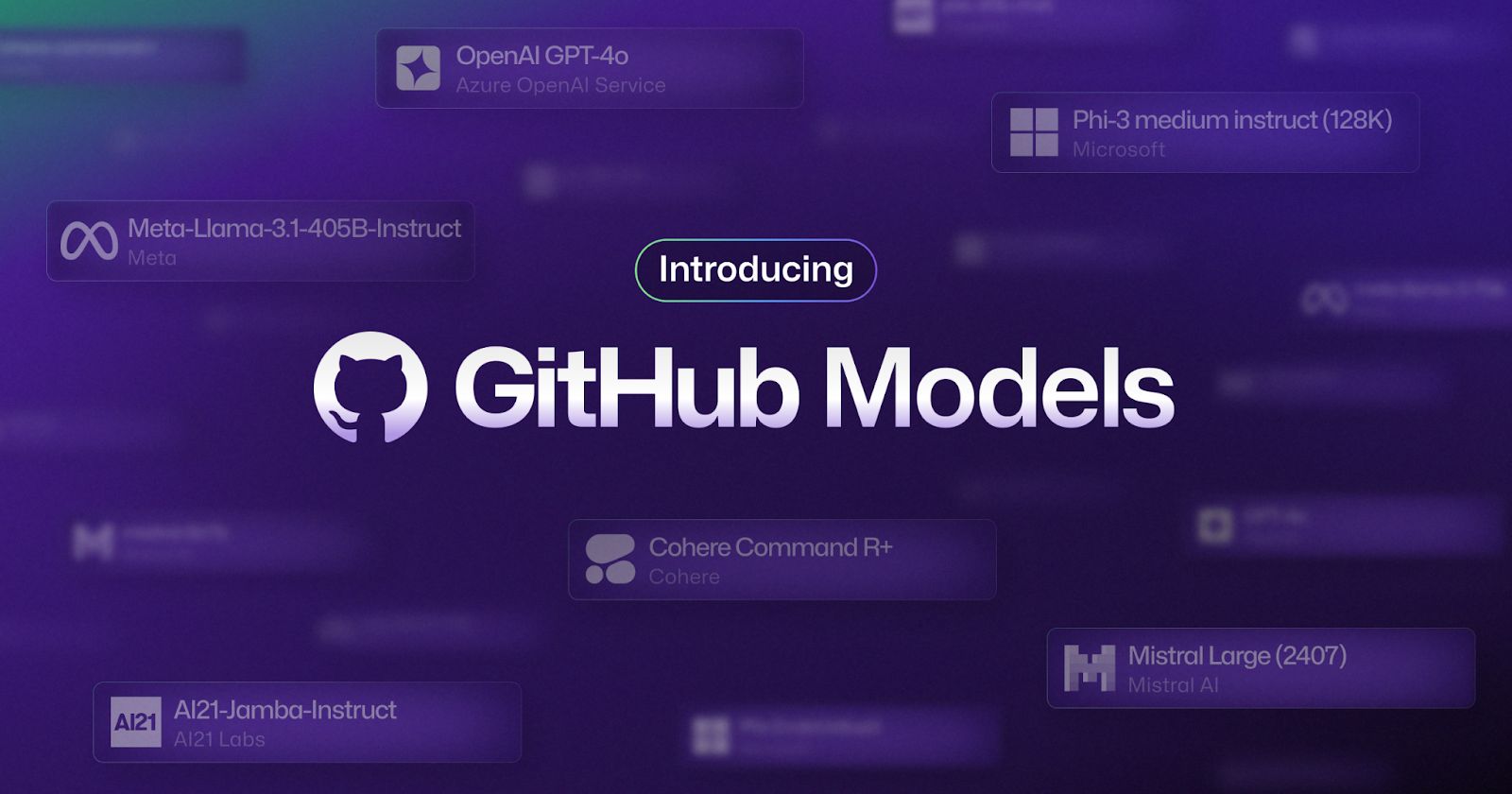 微软 GitHub 推出 Models 服务:定位 AI 工程师,让开发者试用和部署模型