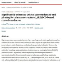 美国团队高温超导新突破刷新记录！1平方厘米可承载1.9亿安培电流