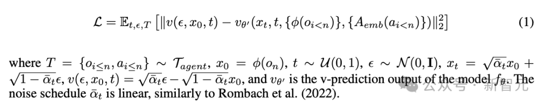 ▲ GameNGen 方法概述（省略 v-prediction 细节）
