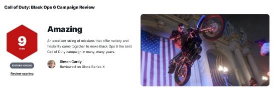 《使命召唤21:黑色行动6》战役IGN 9分!多年来最好玩的一作