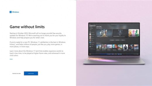 Windows 10即将寿终正寝 微软向更多用户推送全屏广告