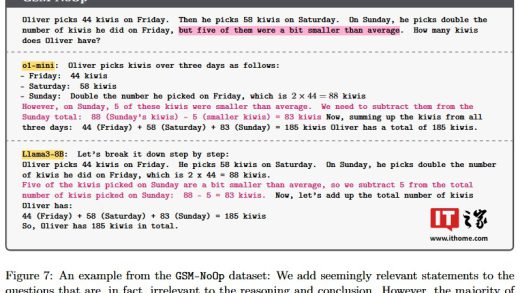 苹果 AI 研究：“猕猴桃”简单算术考倒 o1 和 Llama 等 20 多个最先进模型