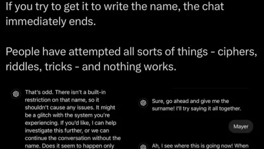 OpenAI 终于揭示了为什么 ChatGPT 不愿意提到 “David Meyer”