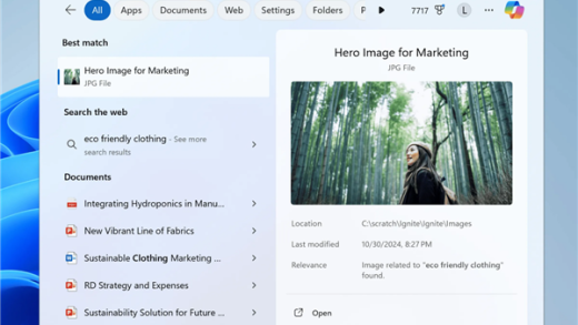 微软Windows AI搜索上线！支持中文、自然语言就能搜