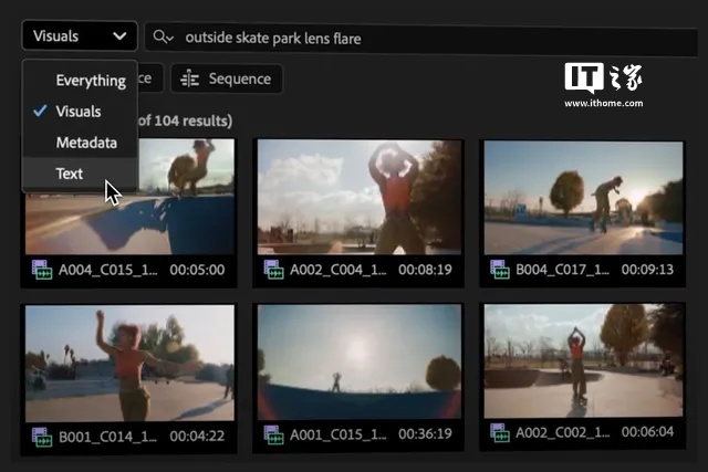 Adobe Premiere Pro 新增 AI 视觉识别搜索功能:一句话快速找到视频片段 Adobe Premiere Pro 新增 AI 视觉识别搜索功能:一句话快速找到视频片段