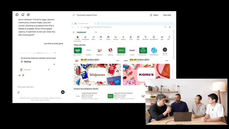 OpenAI发布首个AI智能体：自动帮你订餐购物 使用前需要知道这些细节