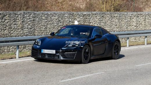 保时捷 718 Cayman EV 电动跑车路测图再曝，设计焕然一新