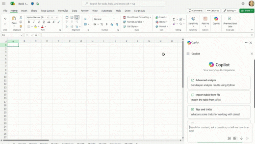 微软增强Excel内置的人工智能服务 可引用来自Word、PDF或其他表格数据