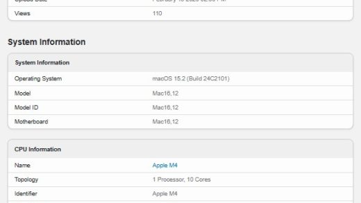 M4 MacBook Air首次跑分：仅比MacBook Pro低了5%