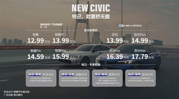 曾为年轻人的第一车 新款本田思域全面到店：售12.99万起