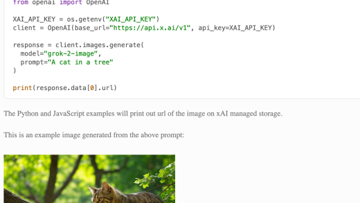 xAI 推出用于生成图像的 API