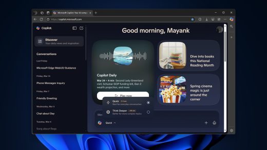 微软更新Copilot 效仿ChatGPT的界面并加入“模式”按钮