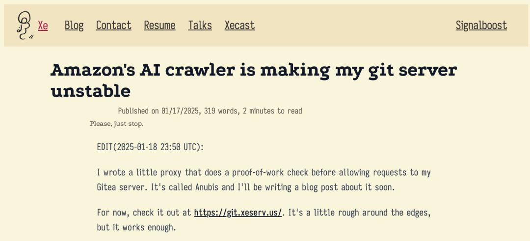 AI爬虫拖垮整个网站，开发者崩溃：禁了整个巴西的访问，才勉强救回来