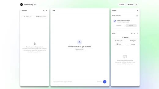 Google NotebookLM 现在可以搜索网络并为您“发现来源”
