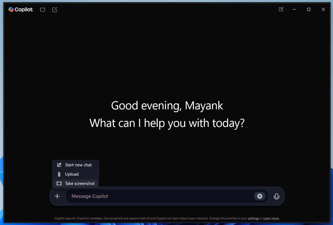 微软在Windows 11上推出新版Copilot应用 包含o3推理和截图工具