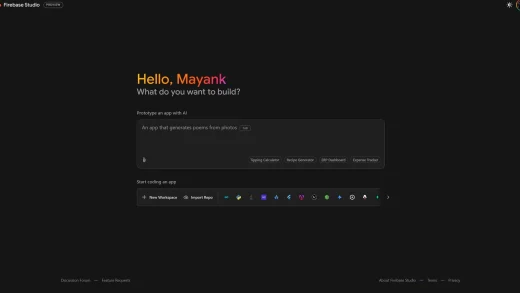 Google推出对标Cursor AI的人工智能集成开发环境Firebase Studio