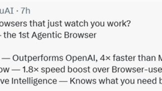 “摸鱼神器”比Manus快4倍 全球首个“行动浏览器”Fellou来了！