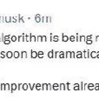 马斯克宣布X平台算法改进 正在被Grok的轻量版取代