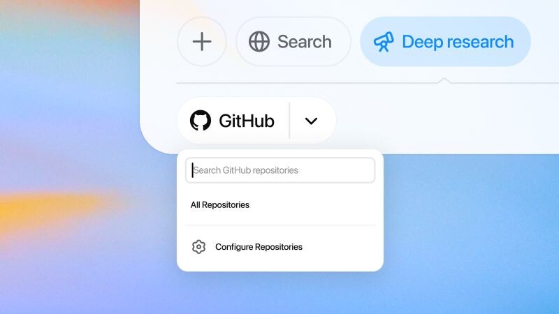 OpenAI为ChatGPT深度研究工具推出GitHub“连接器”以回答代码问题