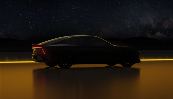 大溜背的GT纯电轿跑！小鹏全新P7官宣：棱角分明赛博感十足