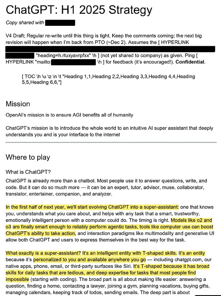 四页文件曝OpenAI野心：ChatGPT的终极目标是占领人类心智