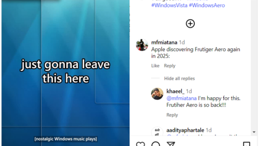 macOS 26液态玻璃“致敬”Windows Vista：微软罕见贴脸嘲讽