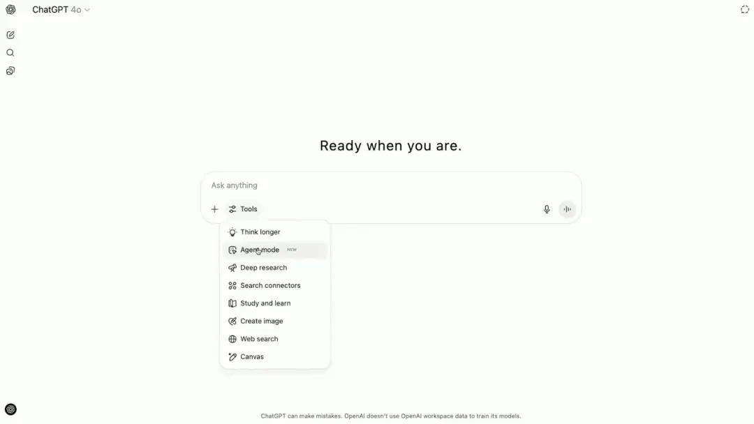 OpenAI正式发布ChatGPT Agent功能 奥特曼：感受AGI时刻
