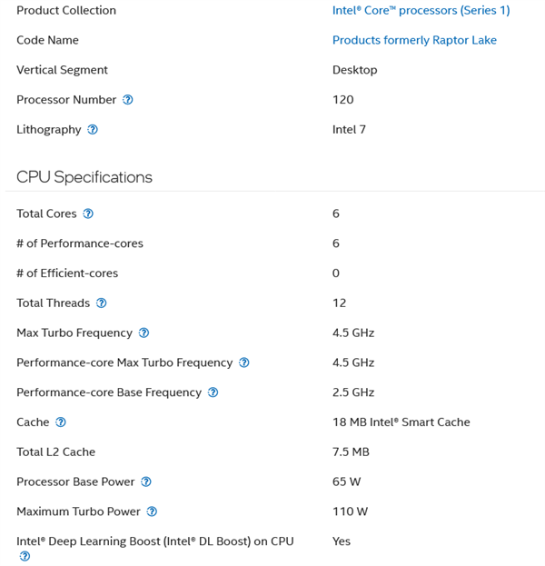 酷睿5 120/120F悄然发布：12代酷睿改个名再战