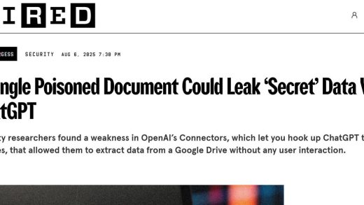 ChatGPT安全漏洞被曝光 无需点击即可盗用户数据