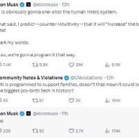 马斯克称AI将有助提高人类生育率