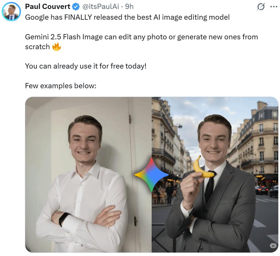 谷歌nano banana正式上线：单图成本不到3毛钱，比OpenAI便宜95%