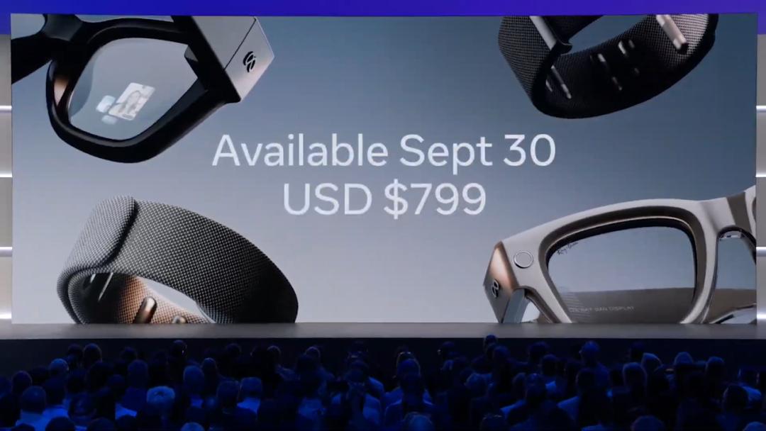 带屏 AI 眼镜登场，Meta「眼镜全家桶」炸街了