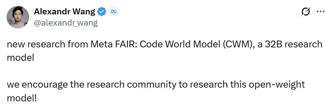 把“会跑的代码世界”装进AI，Meta重磅开源首个代码世界模型：让AI像程序员一样思考